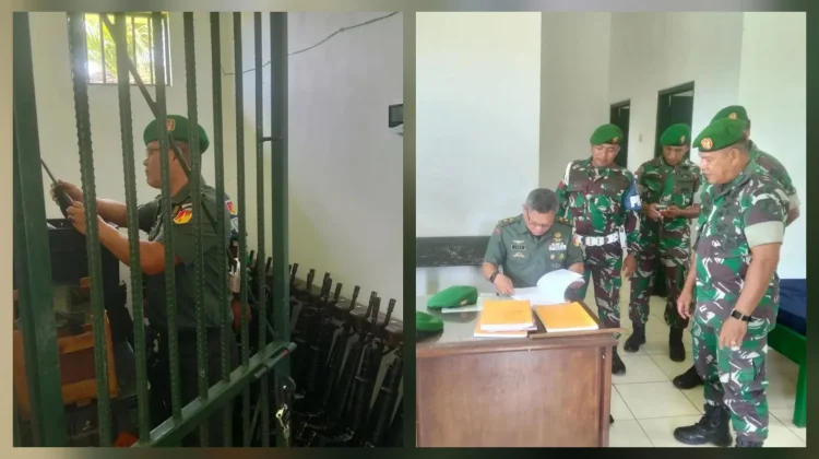 WS Dandim 1312/Talaud Laksanakan Pemeriksaan Gudang Senjata