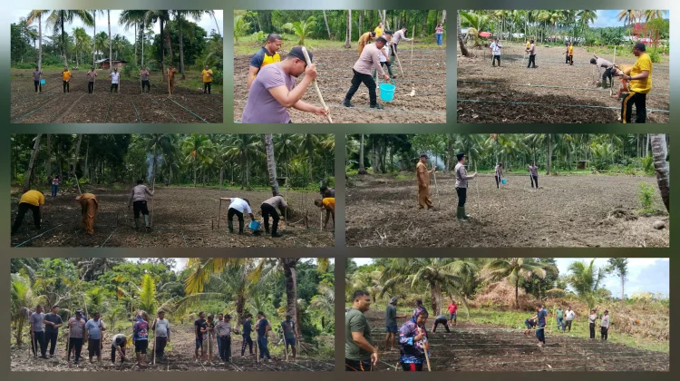 Kapolsek Gemeh Pimpin Penanaman Jagung  Dukung Swasembada Pangan