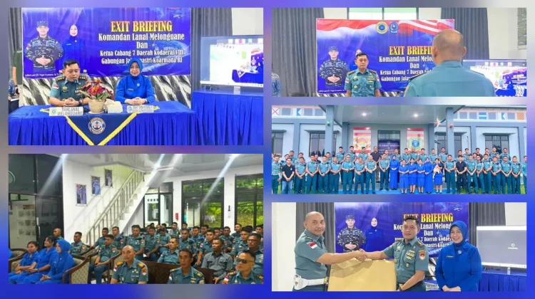 Danlanal Melonguane Gelar Exit Briefing jelang Purna Tugas