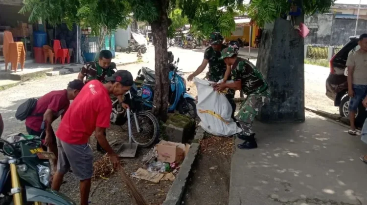 Babinsa Koramil Beo Gelar Gotong Royong Indonesia ASRI