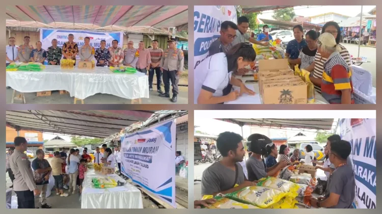 Polres Kepulauan Talaud Gelar Gerakan Pangan Murah Serentak