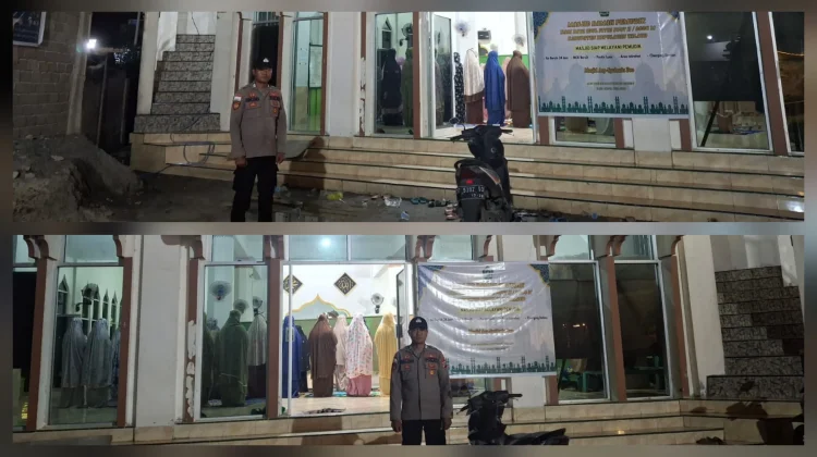 Pengamanan Sholat Tarawih di Masjid Asy Suhada Beo