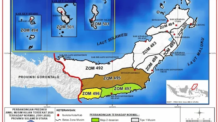 Cuaca Hujan Sangihe Talaud  Dipicu Siklon Tropis Nuri