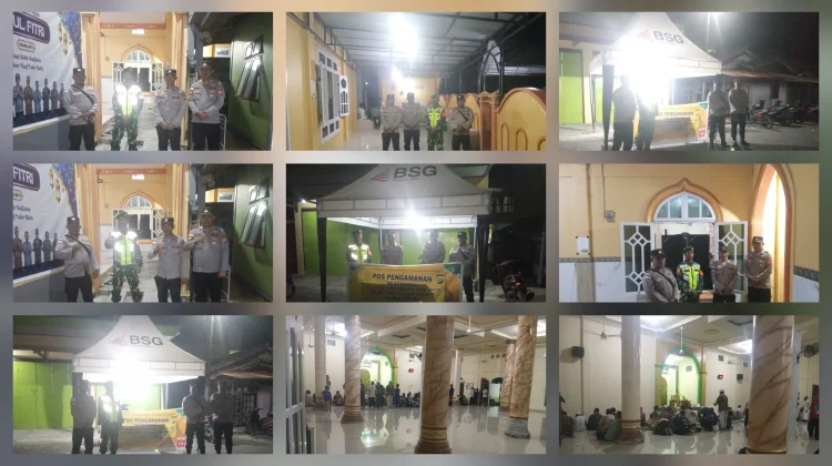 Sinergitas TNI-Polri Amankan Malam Takbiran Masjid Al-Anshar