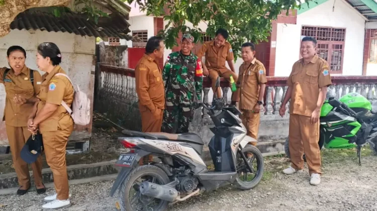 Babinsa Bangunan sinergis dengan Pemerintah Desa