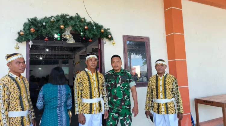 Babinsa Koramil Nanusa Pengamanan Ibadah Minggu Sengsara VII di Karatung