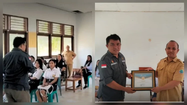 Bawaslu Talaud Edukasi Pemilih Pemula di SMPN 2 Beo