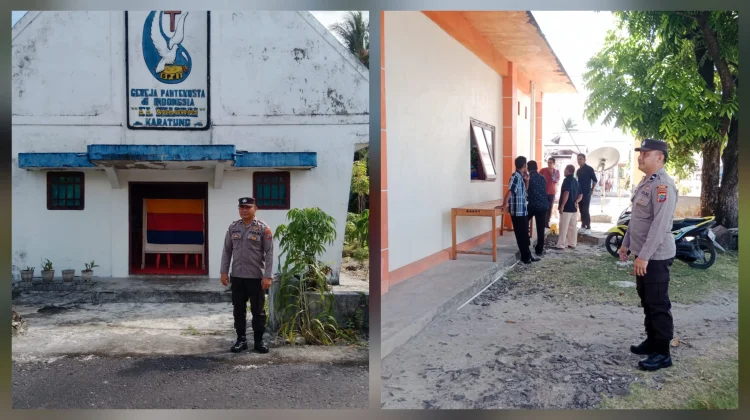 Polsek Nanusa Amankan Ibadah Jumat Agung di Karatung