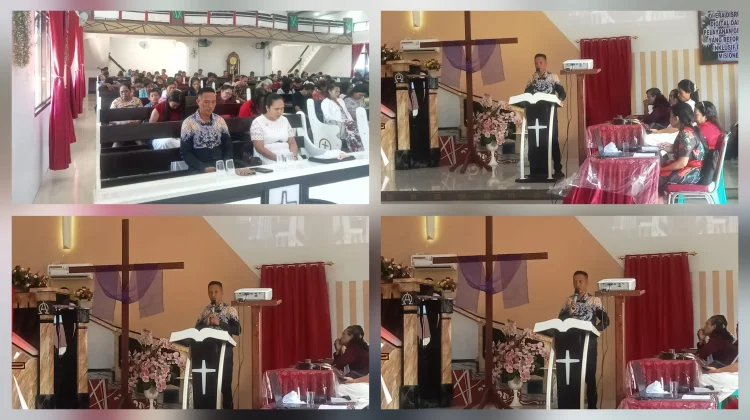 Kapolsek Gemeh Hadiri Ibadah Paskah di Desa Taturan