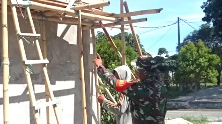 Babinsa Melonguane Bantu Pembangunan KDKMP