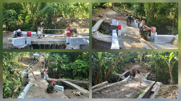 Gotong Royong TNI-Warga, Jembatan Garuda Segera Rampung