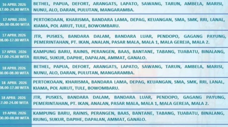 Gangguan Empat Unit Mesin  Berdampak pada Pemadaman Listrik
