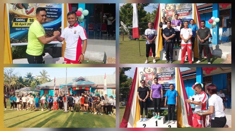 Kapolsek Lirung Hadiri Abengaren Fun Run Kecamatan Moronge