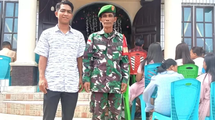 Babinsa Bangun Silaturahmi dengan Jemaat