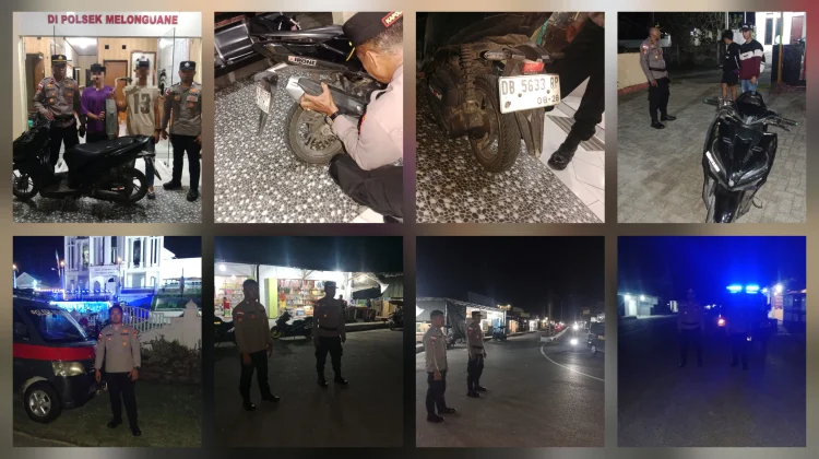 Polsek Melonguane Tertibkan Pengguna Knalpot Brong dalam Patroli Malam