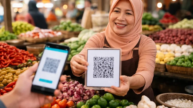 Efek QRIS di Lapak Tradisional Dorong Transaksi Digital