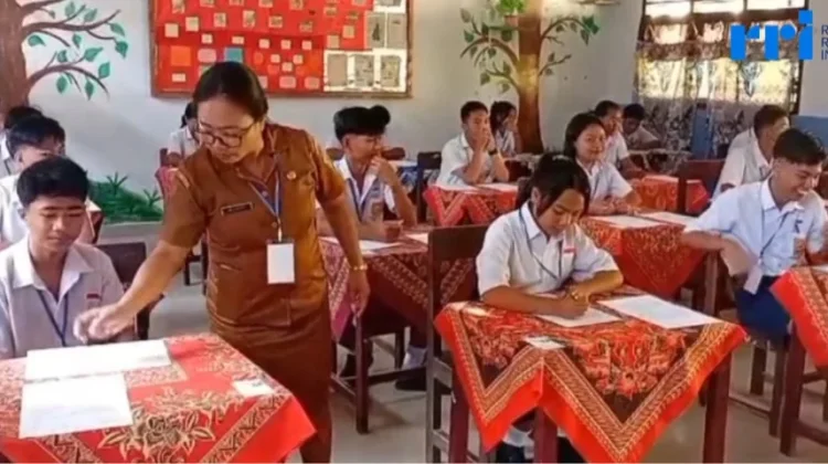 SMPN 1 Lirung di Talaud Gelar UAS