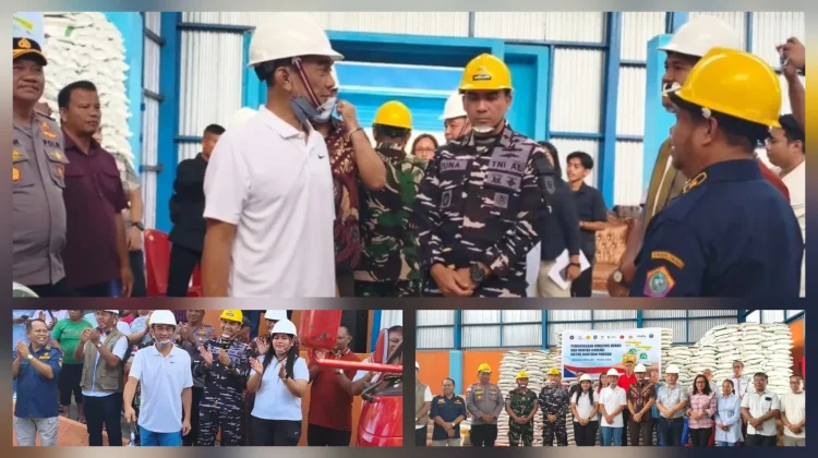 Lanal Melonguane Kawal Penyaluran Bantuan Pangan Kepulauan Talaud