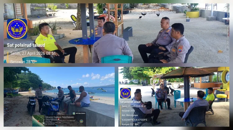Sat Polairud Polres Talaud Gelar Polmas Pesisir Melonguane