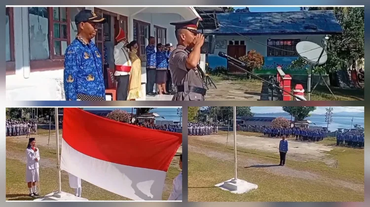 Upacara Hardiknas di Kecamatan Lirung