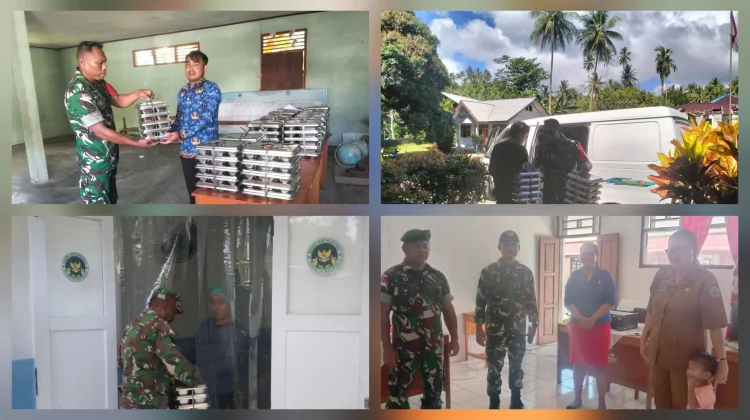 Babinsa Koramil 04/Rainis Dampingi Penyaluran MBG bagi Siswa