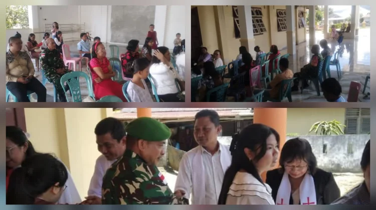 TNI AD Jaga Khidmat Ibadah Kenaikan Yesus di Perangen