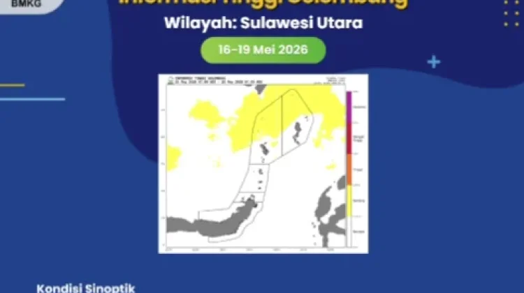 Peringatan Dini Tinggi Gelombang di Perairan Sulut