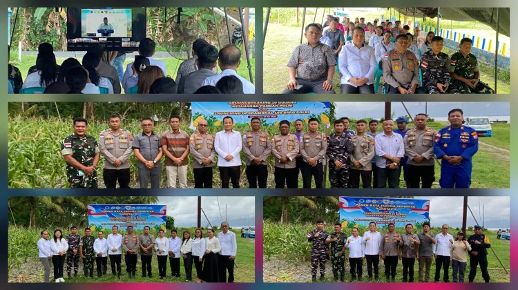 Polres  Talaud Hadiri Panen Raya Jagung Serentak dan Launching Operasional SPPG Po