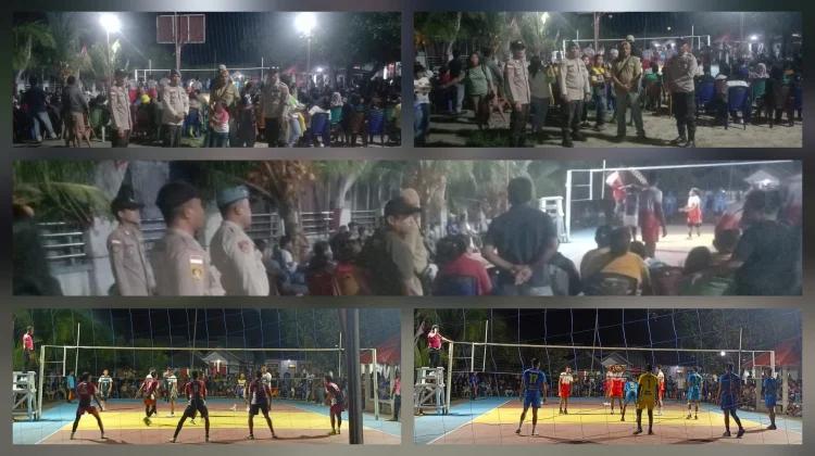 Polsek Essang  Amankan Jalannya Open Turnamen Bola Voli Bukit Sion Cup