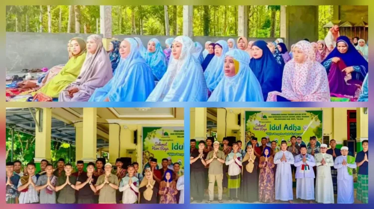 Jalasenastri Cabang 7 Lanal Melonguane Sholat Idul Adha Bersama