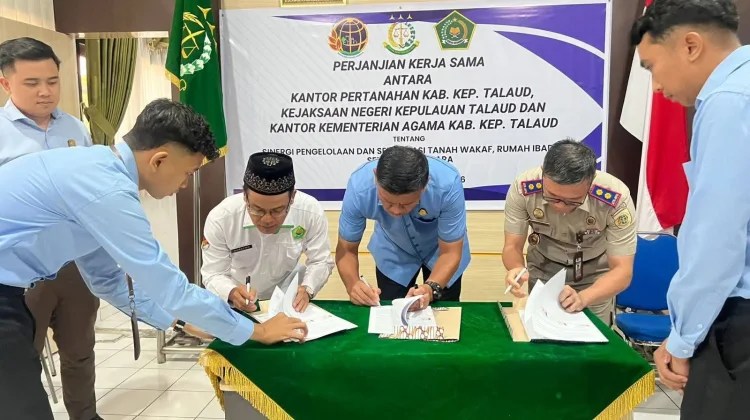 Tiga Instansi Vertikal Kerjasama Pengelolaan Sertifikat Tanah Wakaf