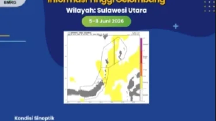 Peringatan Dini Tinggi Gelombang di Perairan Laut Sulut