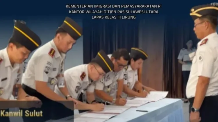 Lapas Kelas III Lirung Hadiri Rapat Anev dan Penandatanganan Perjanjian Kinerja
