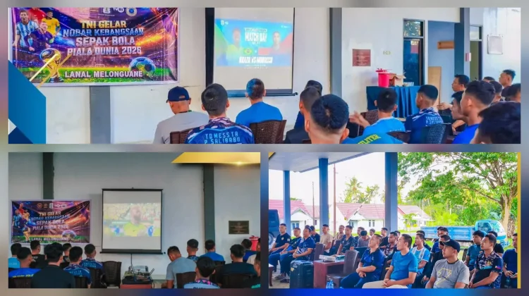 Piala Dunia 2026: Lanal Melonguane Nobar Seru Bersama Warga