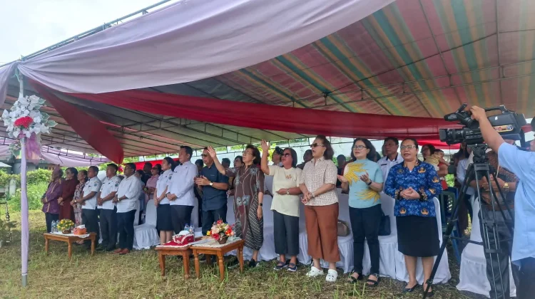Kemenag Talaud Hadiri Peletakan Baru Dasar Membangun Gereja di Melonguane