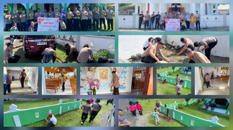 Polres Talaud Gelar Bakti Religi Hari Bhayangkara di Gereja dan Masjid