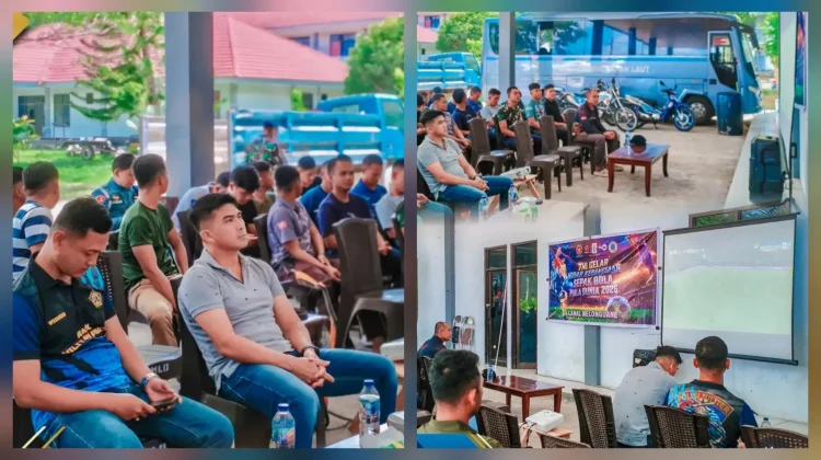 Pererat Soliditas, Lanal Melonguane Nobar Piala Dunia