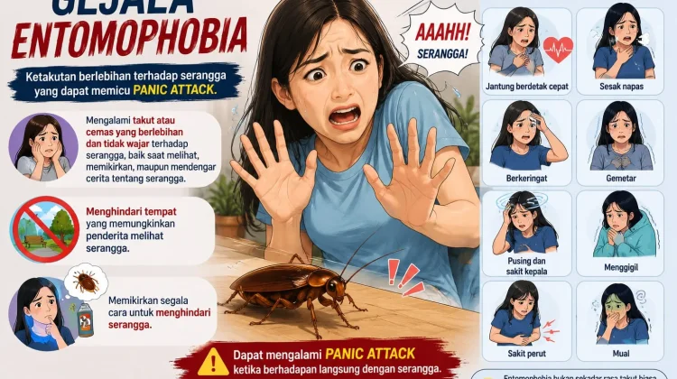 Waspadai Gejala Entomophobia,  Dapat Memicu Serangan Panik