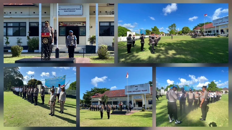 Wakapolres Talaud Pimpin Apel Pagi dan Cek Absensi