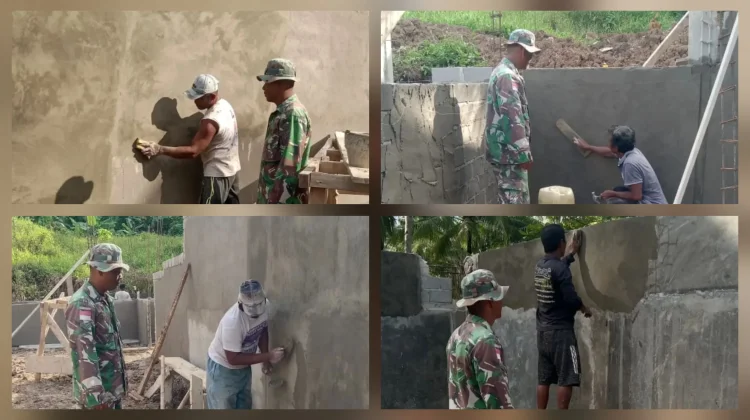 Babinsa Pantau Pembangunan KDKMP di Desa Pampalu