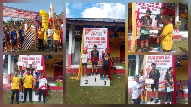Polsek Lirung Gelar Fun Run 5K Sambut HUT ke-80 Bhayangkara