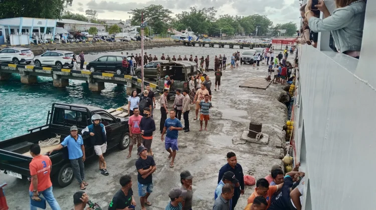 Polsek Melonguane Jaga Kamtibmas di Pelabuhan