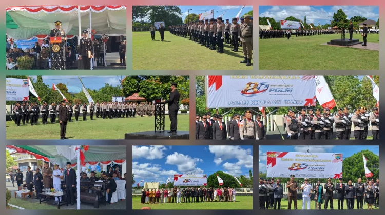 Polres Talaud Gelar Upacara Hari Bhayangkara Ke-80