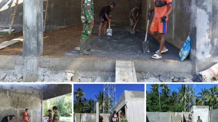 Babinsa Koramil 03 Beo Percepat Pembangunan KDKMP Desa Awit