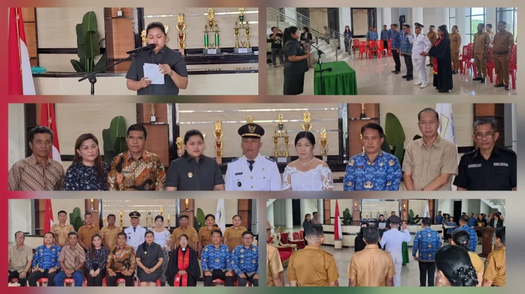 Wabup Talaud Lantik Pjs, Plt Kades, dan Aktifkan Kembali Kades Riung Utara