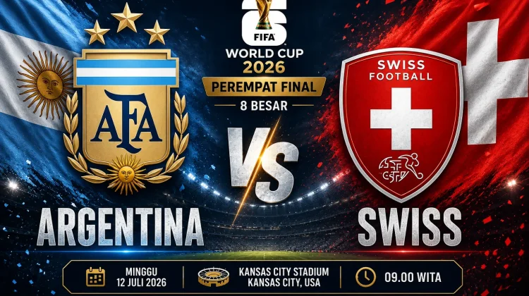 Prediksi Skor :  Argentina vs Swiss di Perempat Final Piala Dunia 2026