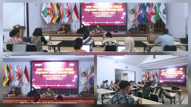 KPU Talaud Evaluasi Kinerja Sekretariat untuk Perkuat Sinergi