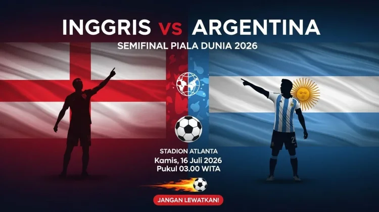 Prediksi Skor : Inggris vs Argentina Semifinal Piala Dunia 2026