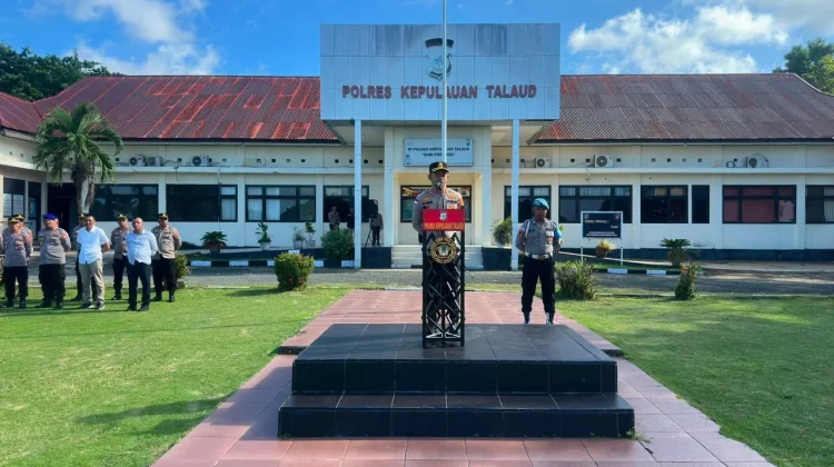 Kapolres Talaud Beri Arahan Tegas saat Apel Pagi