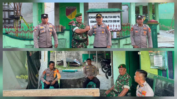 Sinergi Kapolsek dan Koramil Lirung Kawal Pembangunan Jembatan